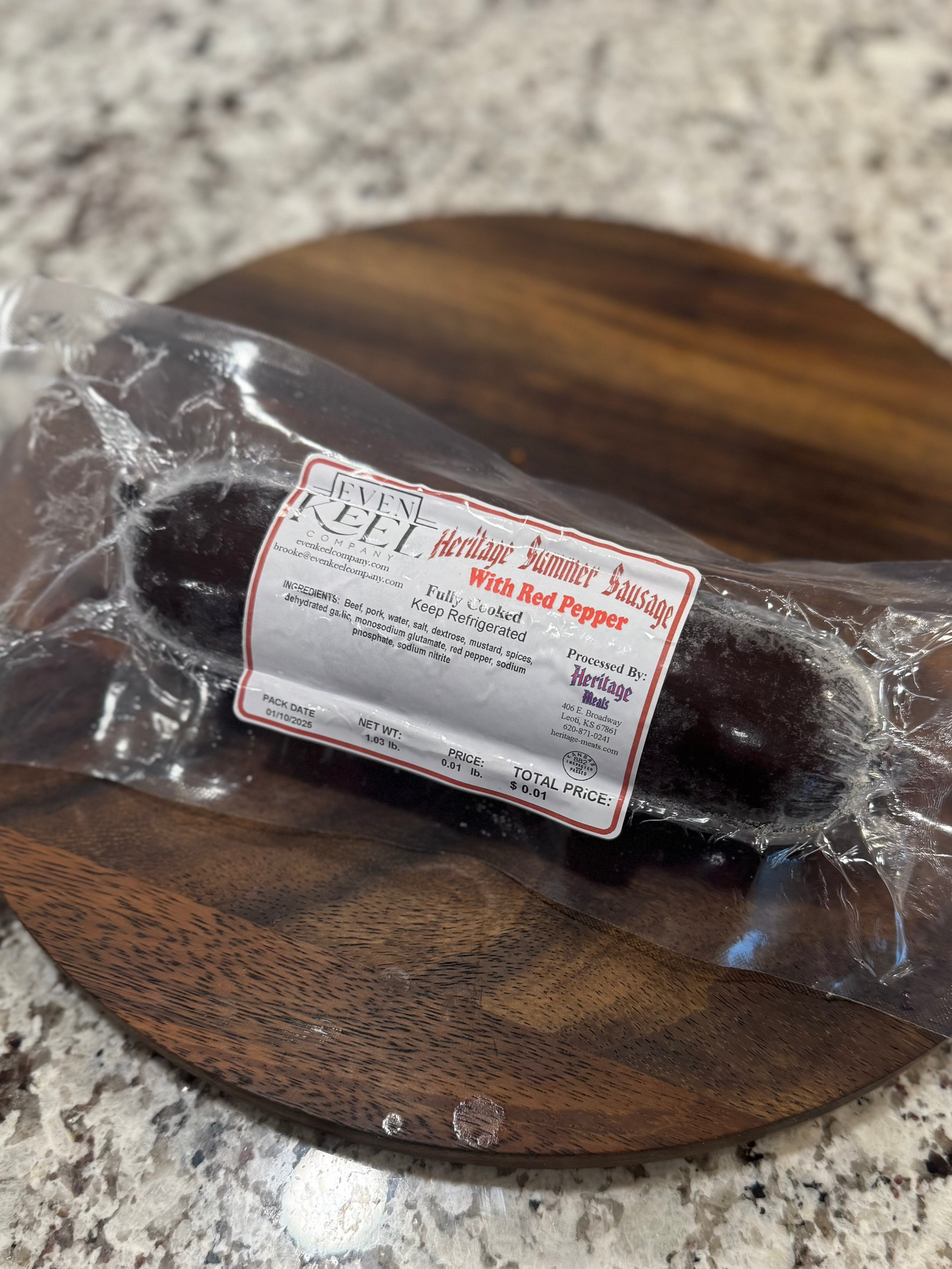 Red Pepper Summer Sausage